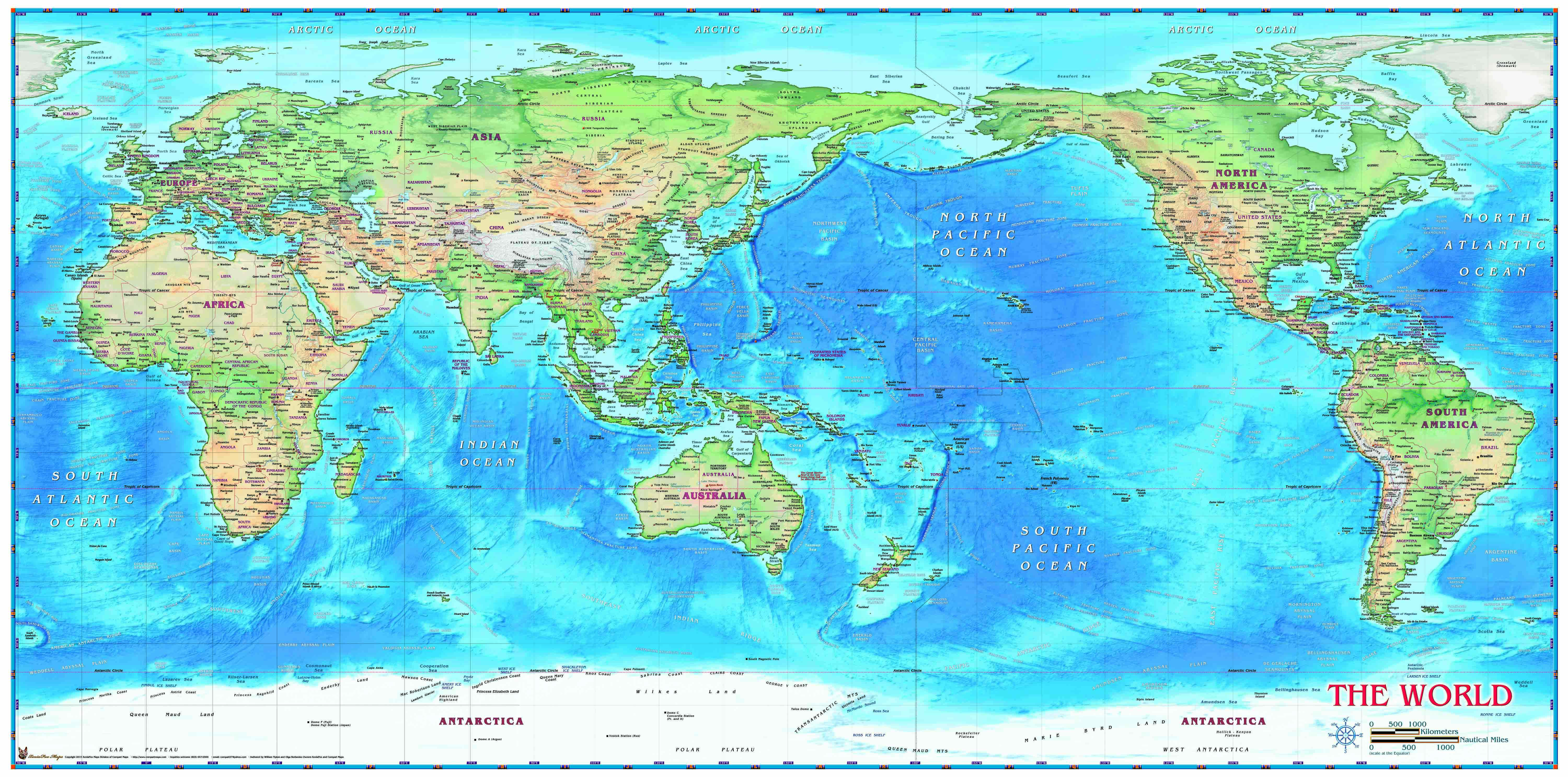 Physical world. Мировой океан физическая карта.