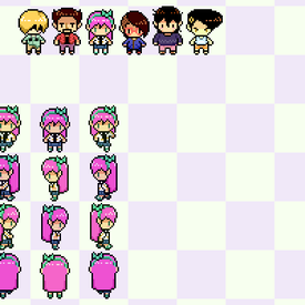 OMOCAT · very first pixel drafts of the omori cast. a lot