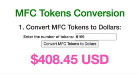 Mfc Tokens To Dollars