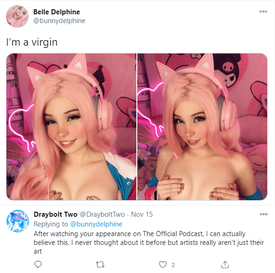 LADbible on X: Instagram model Belle Delphine trolls internet by